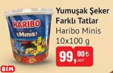 HARİBO MİNİS   YUMUŞAK ŞEKER FARKLI TATLAR